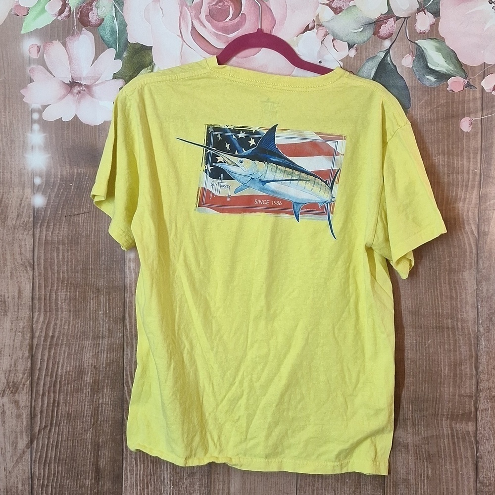 YELLOW GUY HARVEY T-SHIRT XL YOUTH